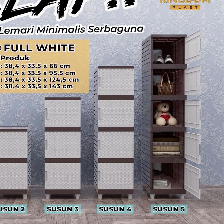 ⅎ LEMARI PLASTIK SERBAGUUNA KINGDOM SLAP / LEMARI 1 PINTU / RAK HELM / RAK BUKU / LOKER PLASTIK ◙