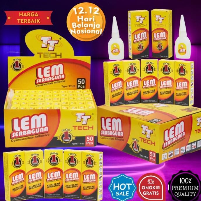 

Lem Serbaguna, Lem Korea, Lem Setan merk TT TECH Original 100% asli
