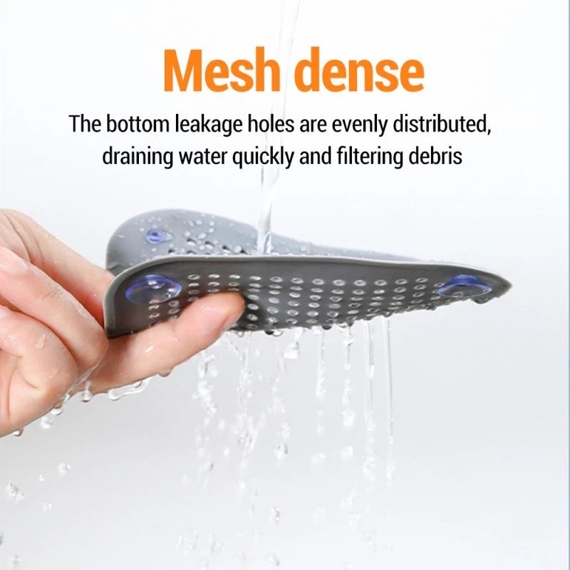 Alas Saringan Sisa Makanan Wastafel Desain Suction Cup Mesh Drainage Cover Anti Bau Anti Sumbat Silicone Filter Mat Bathroom Floor Drain Hair Fur Trapper