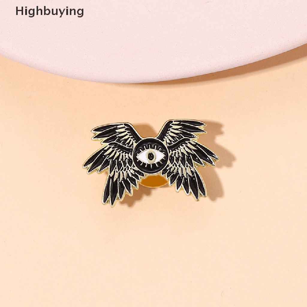 Hbid Mata Horus Seraph Sayap Enamel Lencana Bros DIY Ransel Kerah Lapel Pin Pesta Perhiasan Aksesoris Glory