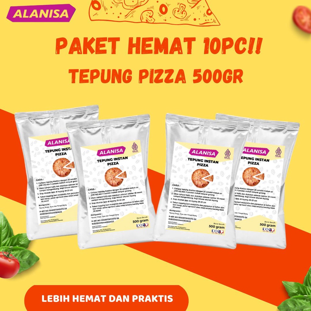 

PAKET HEMAT (10PC) TEPUNG PIZZA 500GR