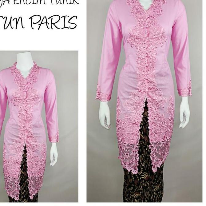 ♠ Indah KEBAYA ENCIM TUNIK MODERN LENGAN PANJANG BORDIR SENADA KATUN PARIS KEBAYA WISUDA KEBAYA KATUN KEBAYA AKAD KEBAYA HITAM KEBAYA PUTIH S M L XL XXL  ✵