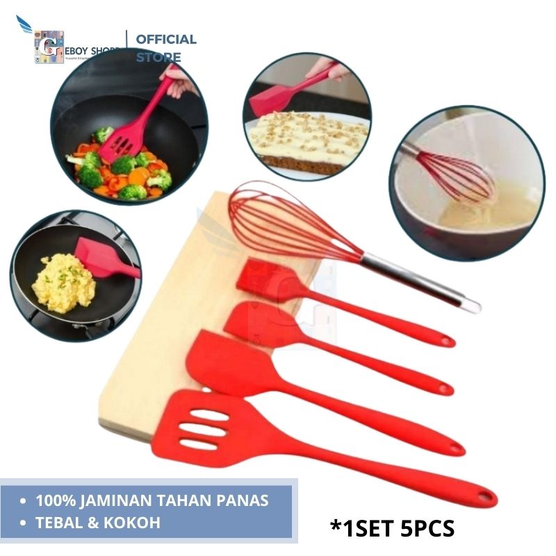 Spatula Set Silikon 5Pcs / Baking Kitchen Set BPA FREE
