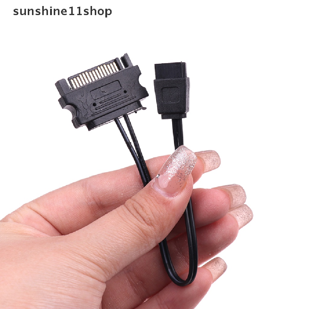 Sho Kabel Power Adapter Kabel Adaptor Daya 15-Pin Ke 6-Pin Untuk DVD Drive Power N