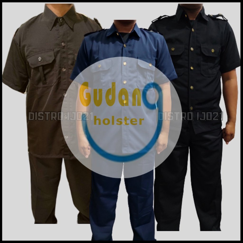 SAFARI PENDEK HITAM  NEVY COKLAT SERAGAM SAFARI SUPIR SETELAN SAFARI SATPAM SAFARI MURAH SAFARI LENG