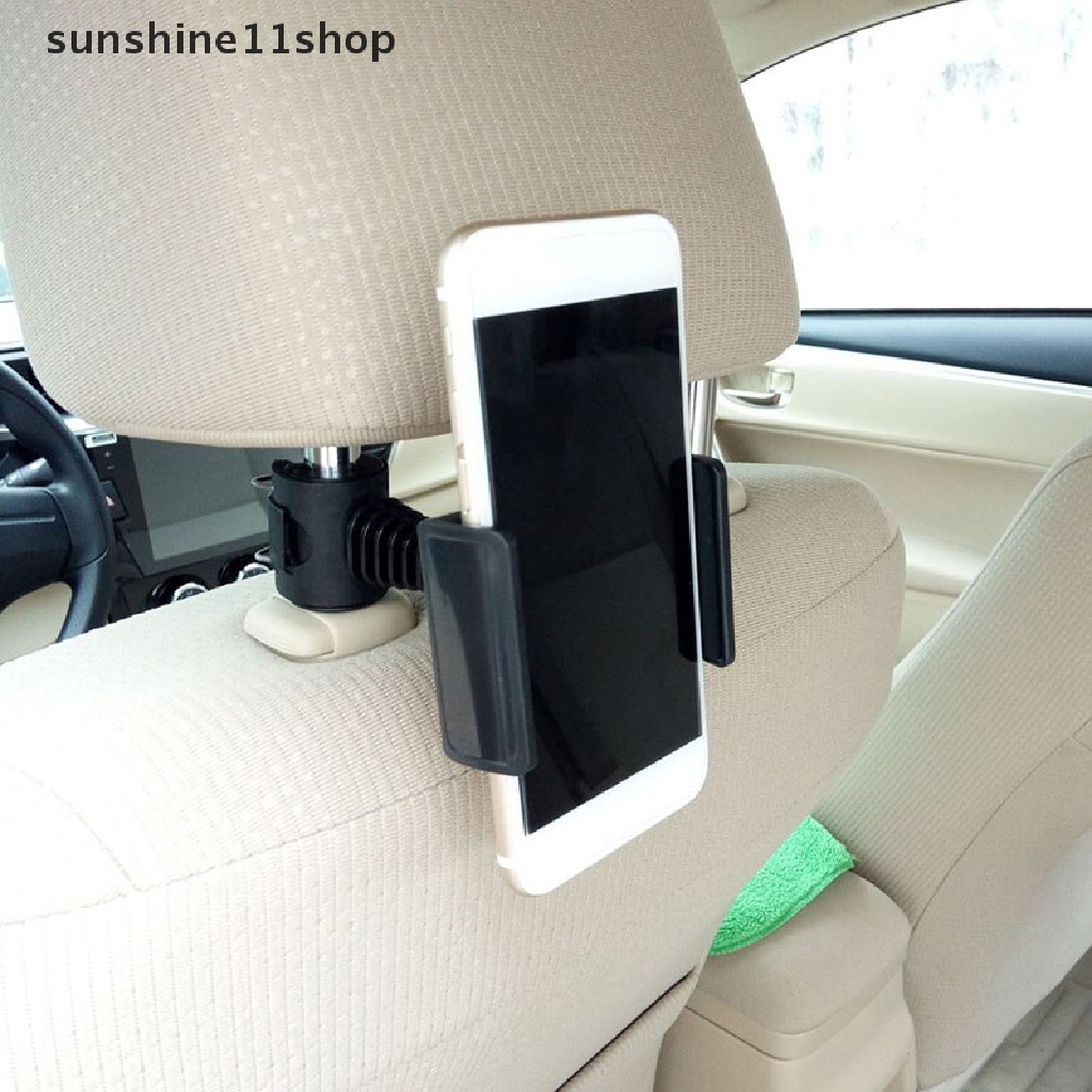 Sho Universal Car Seat Back Headrest Holder Lazy Phone Rotatable Adjustable 360derajat Rotag Dudukan Hitam Holder Di Mobil N