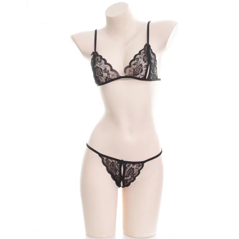 Set Lace Bra G-string Lingerie 8003