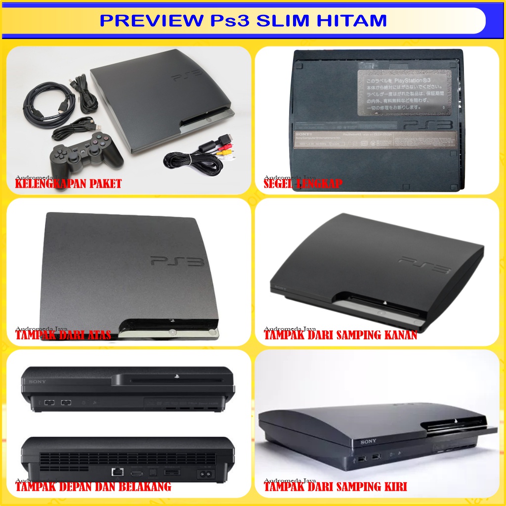 PS3 SLIM CFW SERI 2500 HITAM FULL GAMES