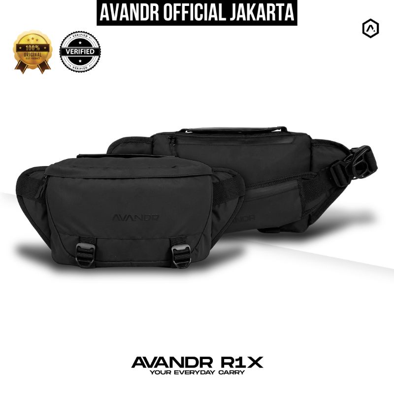 AVANDR R1X Waist Bag Pria Waterproof Tas Pinggang Banyak Slot Multifungsi Garansi 30 hari