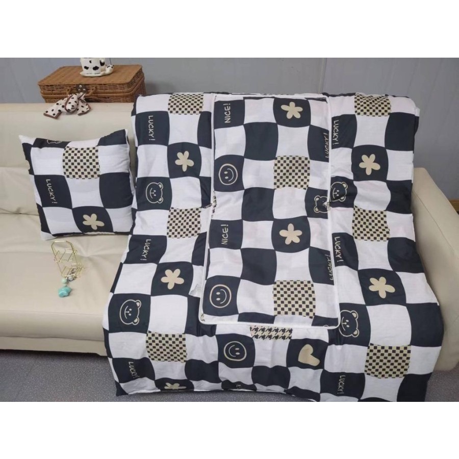BALMUT Bantal Selimut Anak Motif Karakter Bantal Selimut Traveling Portable 2in1