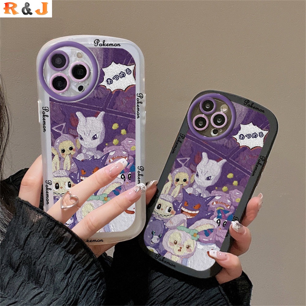 IPHONE Soft Case Kompatibel Untuk Iphone14 14 Pro 14 Pro Max 11 11 Pro Max 12 12 Pro 12 Pro Max IPhone13 Pro Max 6 6S 7 8 Plus SE 2020 Pokemon Dan StellaLou in Purple TPU Cover