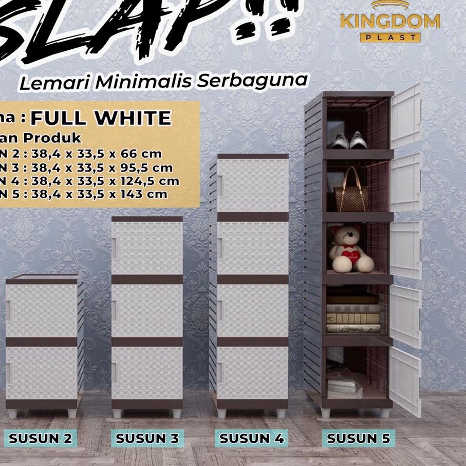 ➷ LEMARI PLASTIK SERBAGUUNA KINGDOM SLAP / LEMARI 1 PINTU / RAK HELM / RAK BUKU / LOKER PLASTIK ✼