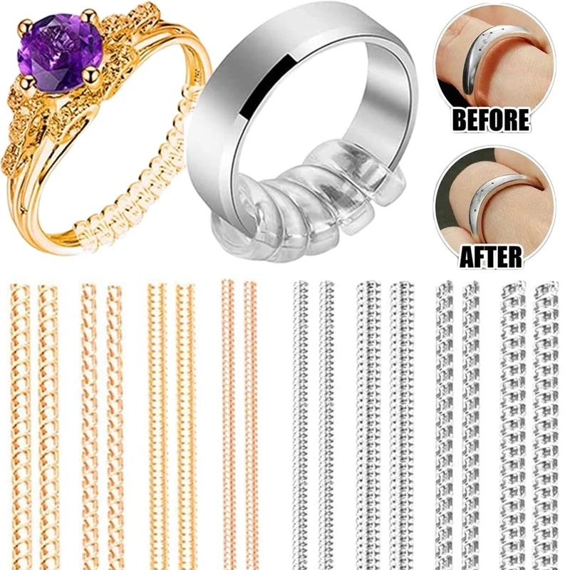 Women Loose Ring Inner Adjuster Invisible Spiral Based Rings Pengencang Mengubah Ukuran/Tali Pegas Lembut Untuk Alat Penyesuaian Ukuran Cincin