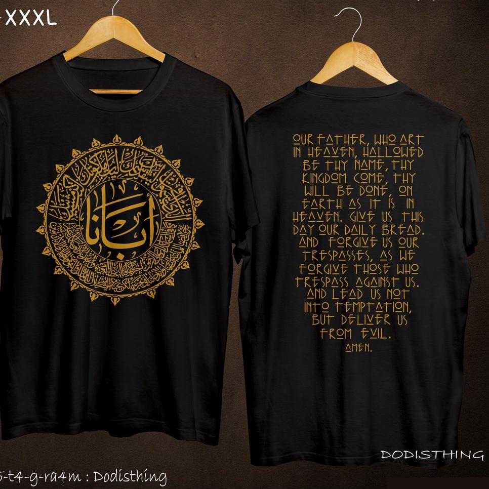 PALING LARIS KAOS ROHANI DOA BAPA KAMI ARAB FRONT&BACK