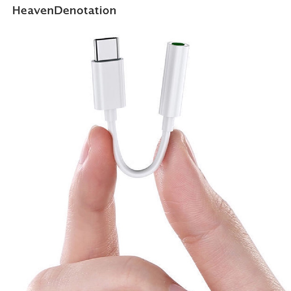 [HeavenDenotation] Tipe C 3.5 Jack Earphone USB C Ke 3.5mm AUX Headphone Adapter Kabel Audio HDV