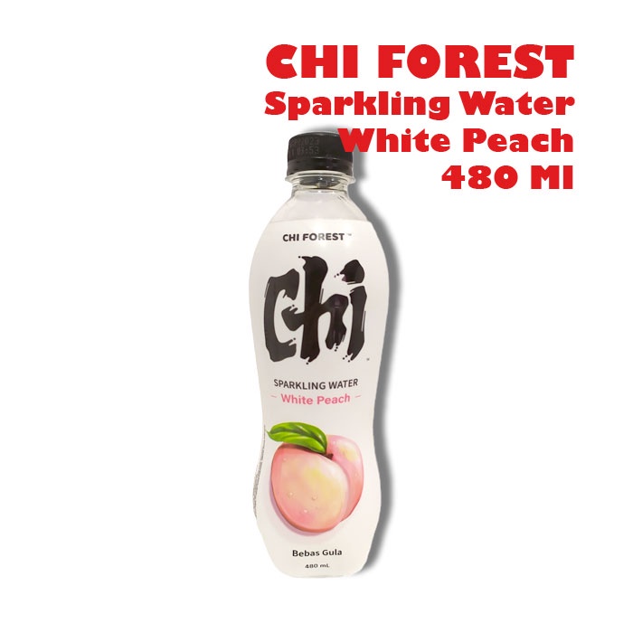 CHI FOREST - Sparkling Water White Peach Minuman Soda Bebas Gula 480 Ml