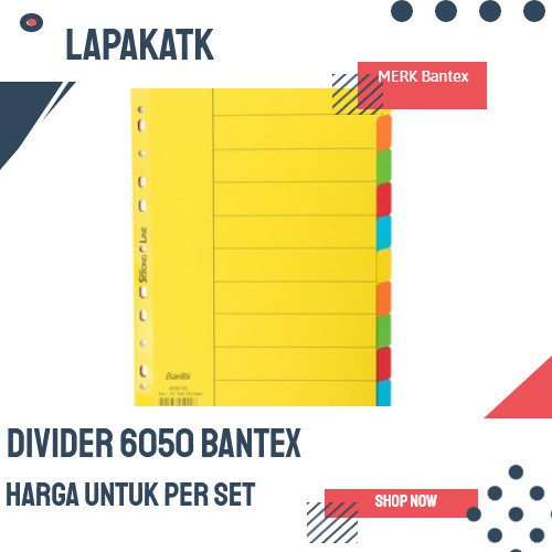 DIVIDER 10 SEKAT/ DIVIDER BANTEX 6050 A4 10 WARNA