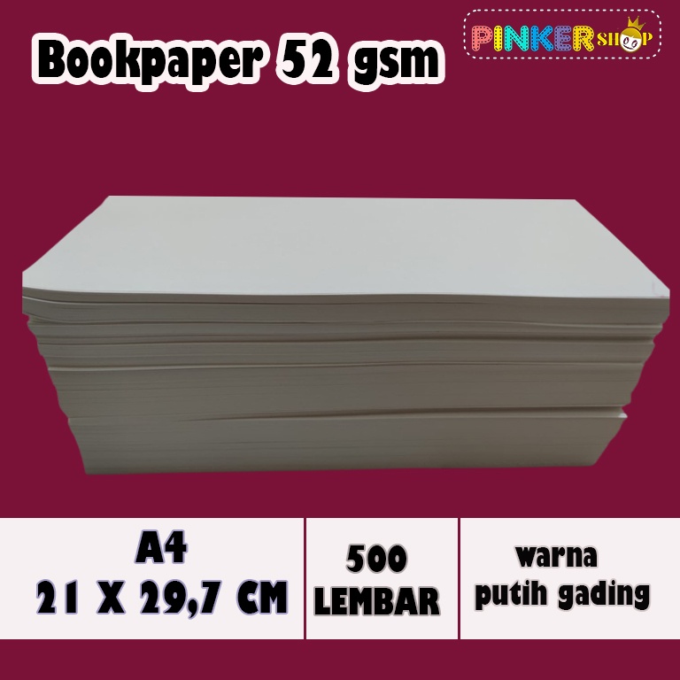 

bookpaper 57 gsm A4 210 x 297 mm imperial book paper 52gsm