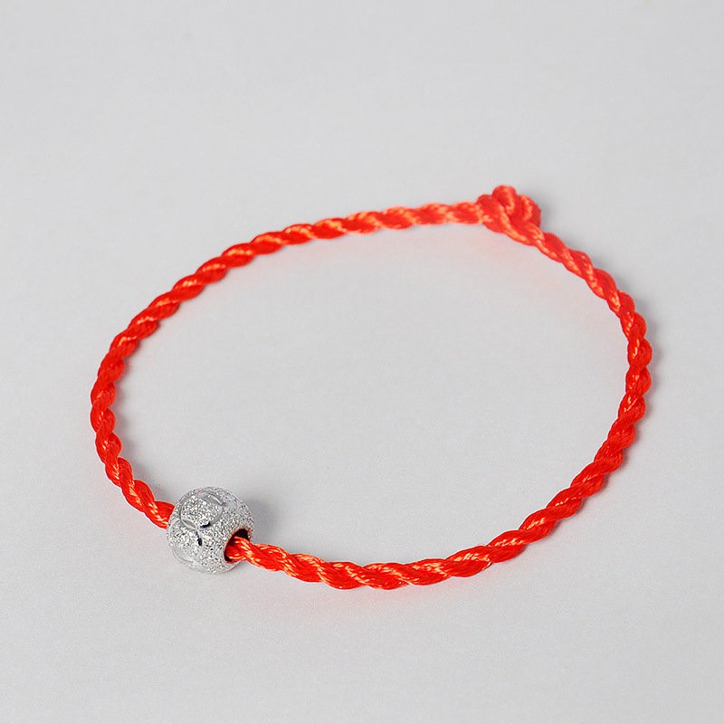 Gelang Untuk Wanita | Tali Warna Merah | Good Luck Goofy Gelang Tangan Rantai Aksen Mutiara Imitasi Warna Merah Untuk Wanita