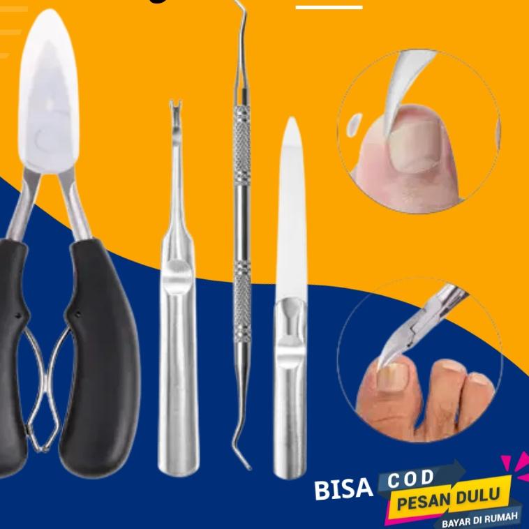 ☑ Kumplit Gunting Pemotong Kuku Jempol Kaki Miring Anti Cantengan Set / Alat Potong Kuku cantengan 4