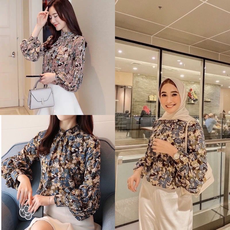 BEFAST - ZFS OOTD WANITA  BLOUSE ALYAH / AMARA SHAKILA BLOUSE / Blouse Wanita Keluaran Terbaru / Pakaian Casual Wanita / Fashion Kekinian Remaja ABG Trendy / Outfit Daily Wanita Hijab / Blouse Lengan Panjang Terlaris