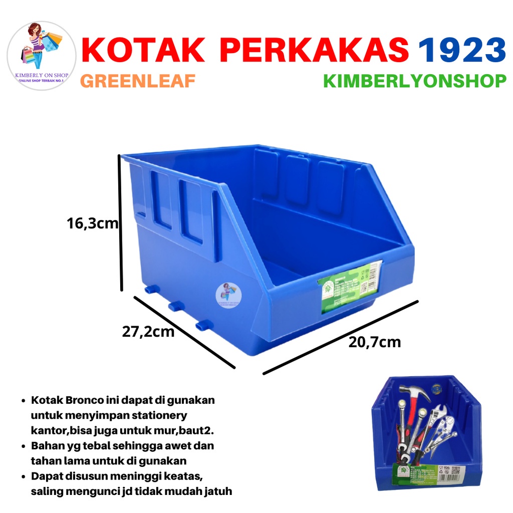 Kotak Perkaka Sparepart Case Jolly Box Bronco 1923 Green Leaf