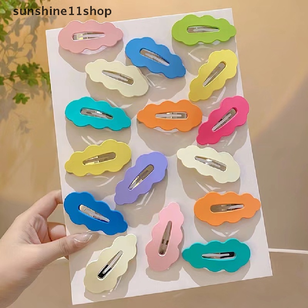 Sho 5pcs Y2K Aksesoris Girly Lucu Warna Permen Gelombang Jepit Rambut BB Klip Manis Keren Kawaii Fashion Poni Klip Kpop Perhiasan Trendi Perempuan N