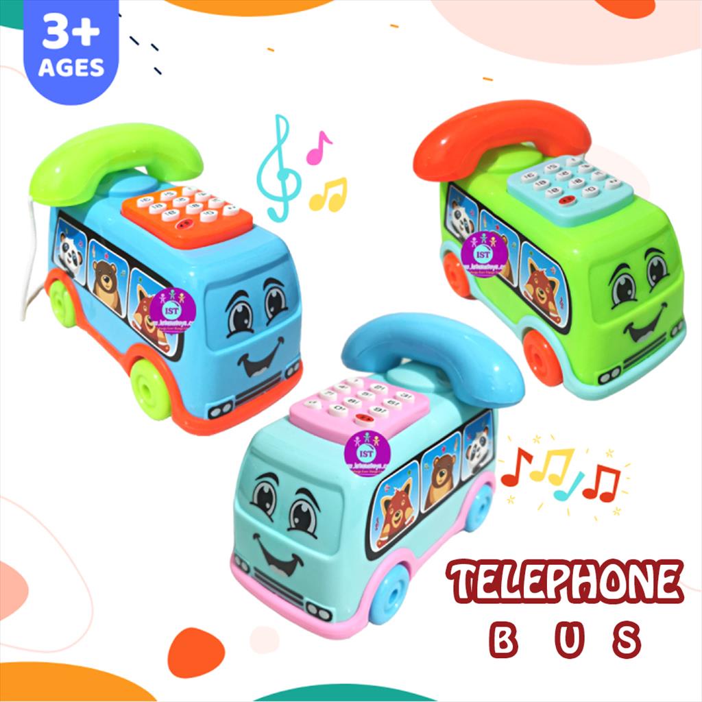 Mainan Anak Telepon Musik/ Mainan Mobil-Mobilan Bus Musik YJYD6 ( YOGOBATA )