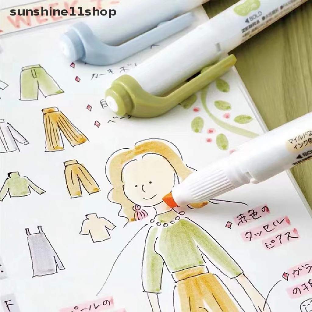 Sho Double Headed High Soft Brush Paing Drawing Pen Marker Fluorescent Color Lettering Drawing Paint Perlengkapan Kantor Sekolah Alat Tulis N