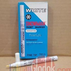 

Paint Marker Permanent Fine Tip Snowman Putih FWP-12 12Pcs