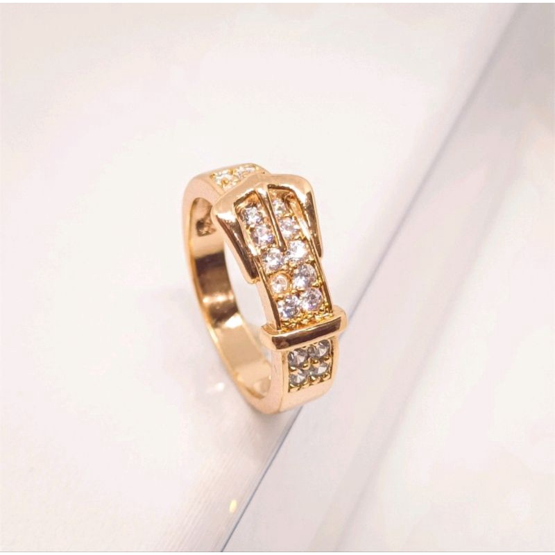 cincin wanita model gesper, perhiasan feshion wanita