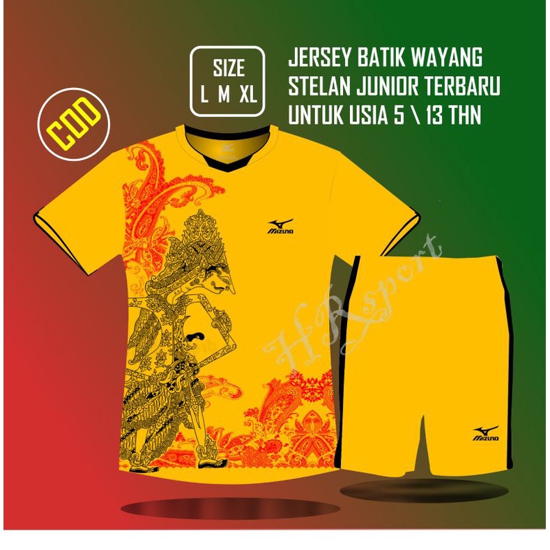 JERSEY BAJU KAOS OLAHRAGA SEPAK BOLA  FUTSAL STELAN ANAK-ANAK  COCOK UNTUK OLAHRAGA PRIA WANITA COD1SET UNTUK USIA 5/14THN BATIK ELAN diG TERBAU hj