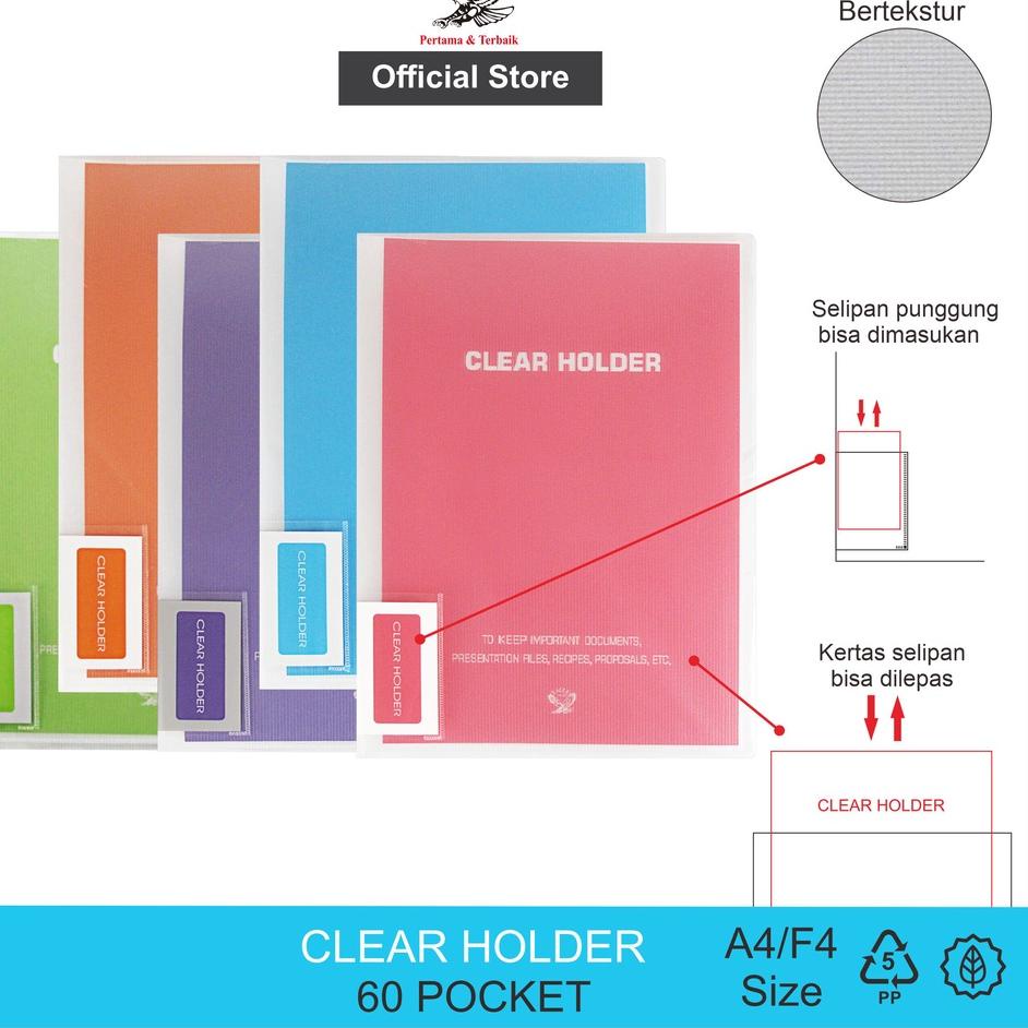 

Lebih Hemat EAGLE Dokumen Keeper Transparan Neon A4/F4 60 Pocket / Clear Holder / Display Book / Document Keeper E 329