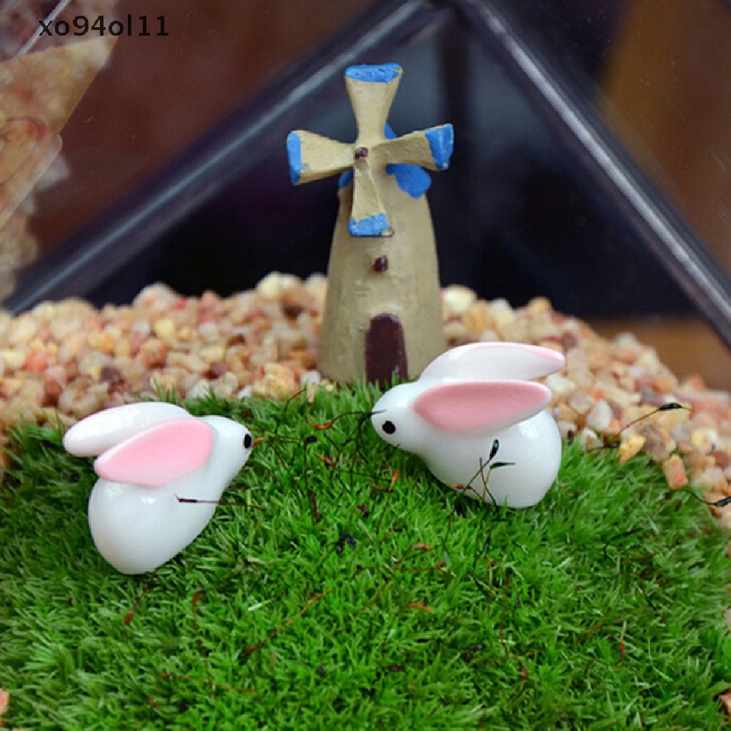 Xo Ornamen Taman Peri Kelinci Resin Miniatur Patung Taman Aksesoris Kebun Mini OL