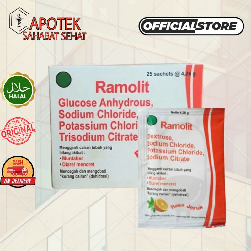 

RAMOLIT 1 SACHET | Pengganti cairan tubuh