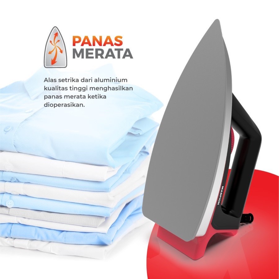 Maspion Setrika Listrik HA 390 HA390 Anti Lengket Automatic Dry Iron