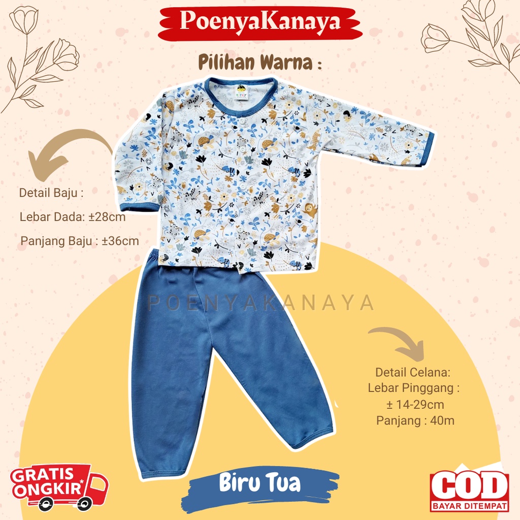 Setelan Baju Bayi Piyama Bayi Panjang Perempuan Celana Polos KOALA RIFKY 6-18 bln SPY59