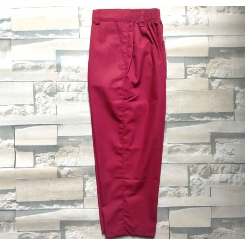 Celana Sekolah SD Laki Laki Merah Panjang