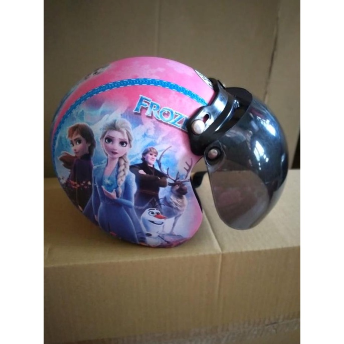 helm anak bogo motif frozen