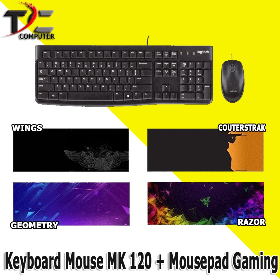 KEYBOARD MOUSE PLUS MOUSEPAD GAMING / KEYBOARD MOUSEPAD