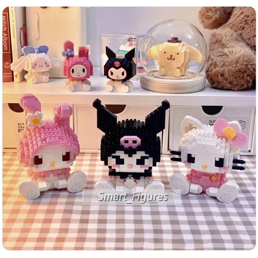 Partikel Kecil Blok Bangunan Sanrio Kuromi My Melody Anak Rakitan Mainan Penjualan Panas Hello Kitty Anak Perempuan Hadiah [In Stock]