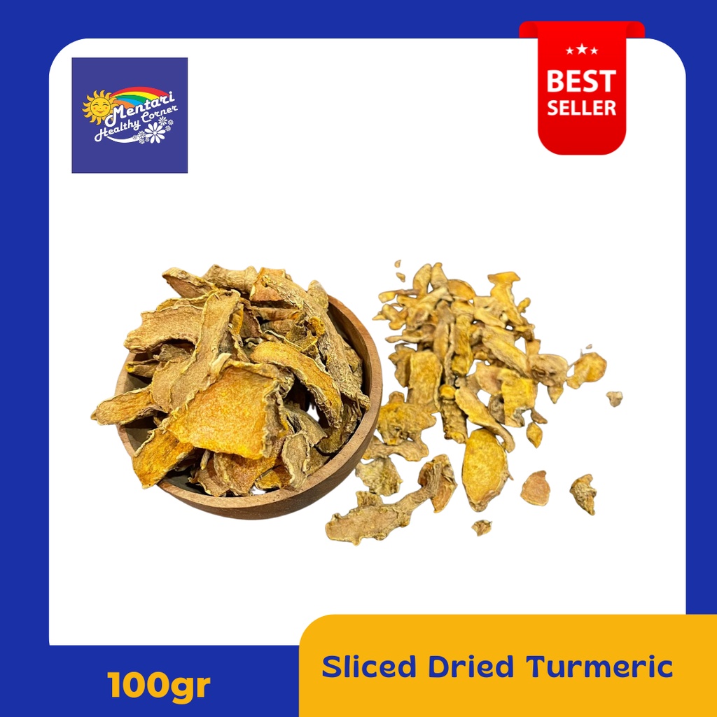 Kunyit Iris Kering 100gr / Sliced Dried Turmeric 100gr