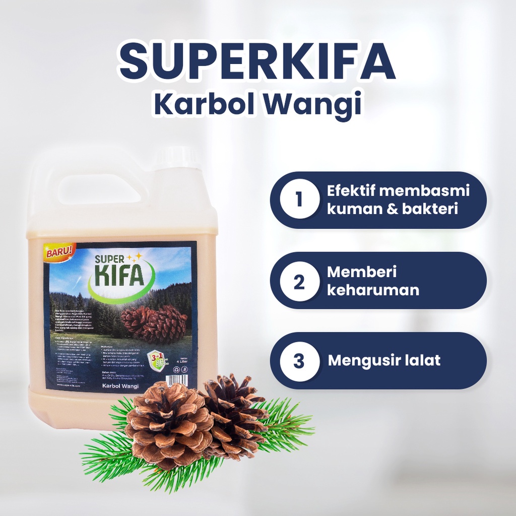 SUPER KIFA Jerigen Karbol Wangi 4L -  Desinfectan Antibacterial