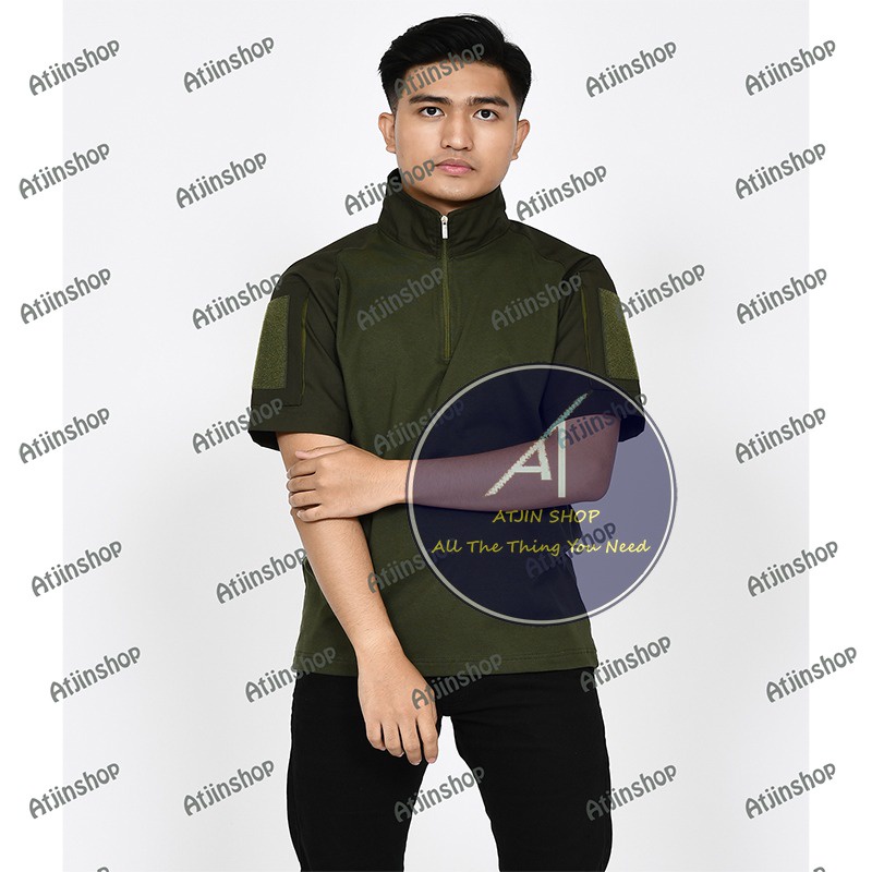 Atjin- Kaos Polo Shirt Kemeja Tactical BDU Pria Premium Material mix Katun &amp; Ripstop Tornado