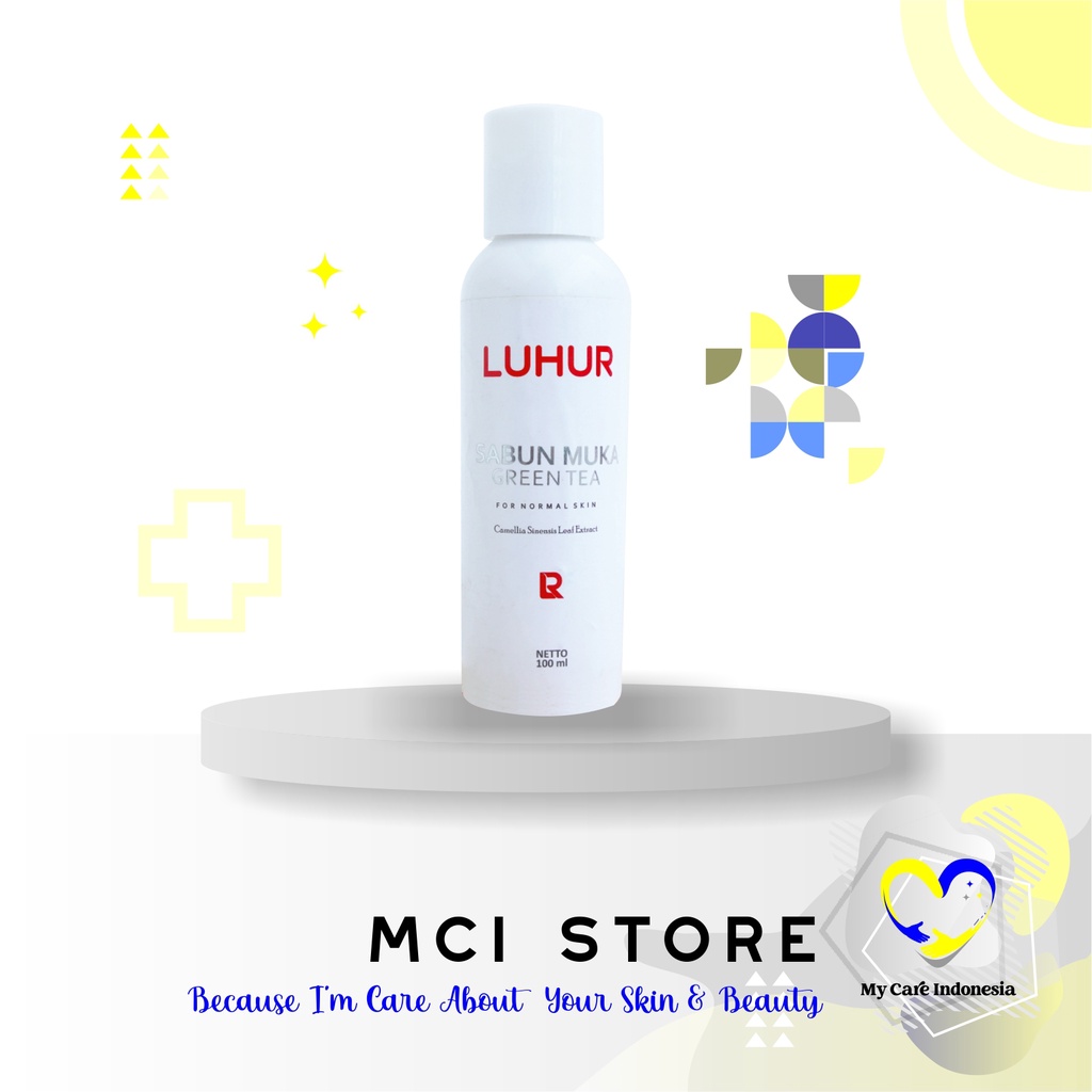 Sabun Muka Green Tea Luhur Skincare Membersihkan Kulit Wajah Normal Kering Kusam
