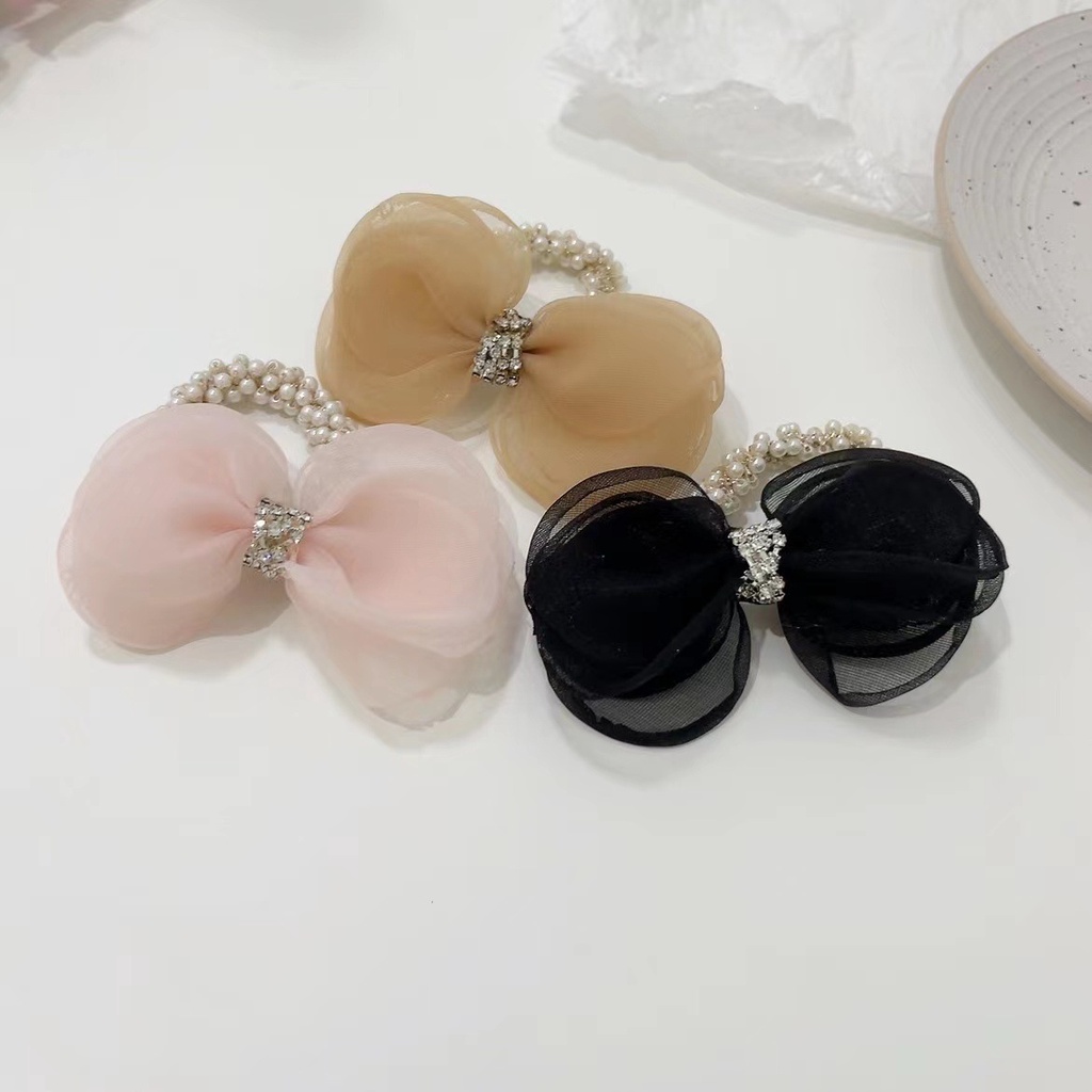 Caliloops Karet Ikat Rambut Korea Hairband Pita Berlian Dewasa Cathie