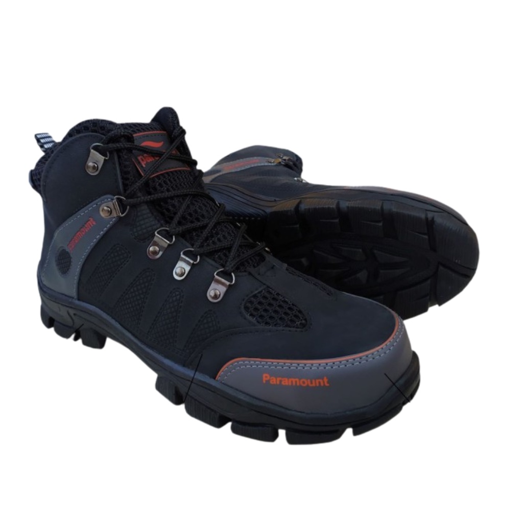 Sepatu safety sepatu kerja sepatu safety pria ujung besi sepatu septy hitam abu 39-43 - men.id