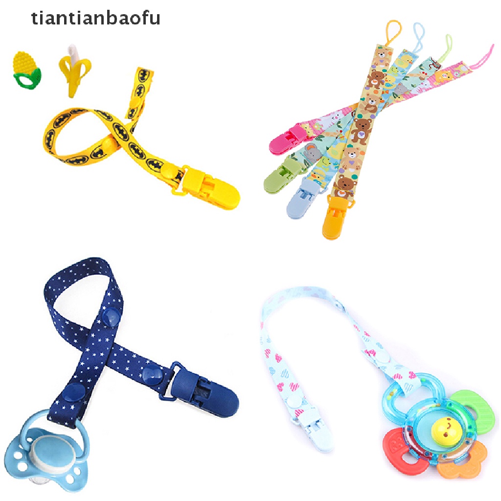 [tiantianbaofu] 1pc Klip Dot Bayi Baru Lahir Tali Rantai Penenang dummy nipple holder Butik