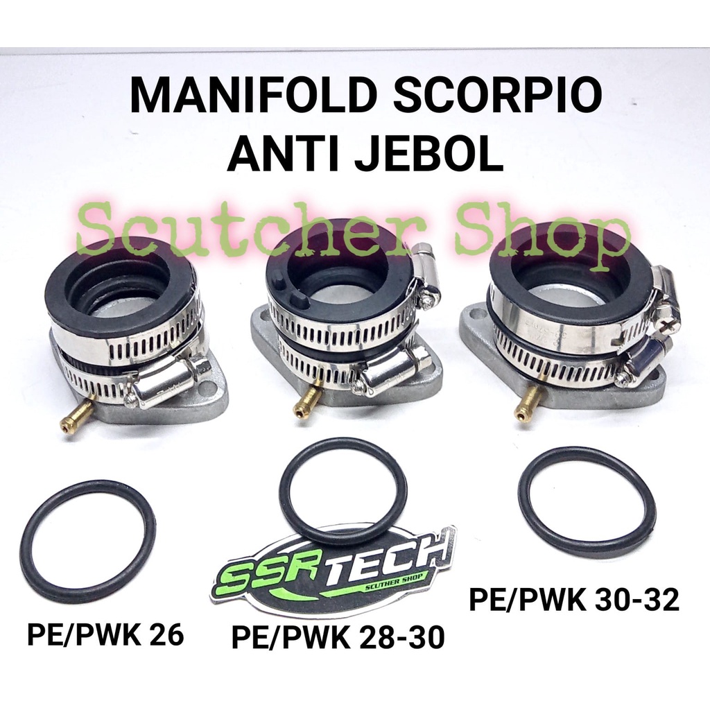 Intake Manifold Manipol Manipul Robahan Scorpio Anti Jebol PE PWK 26 28 30 32 34