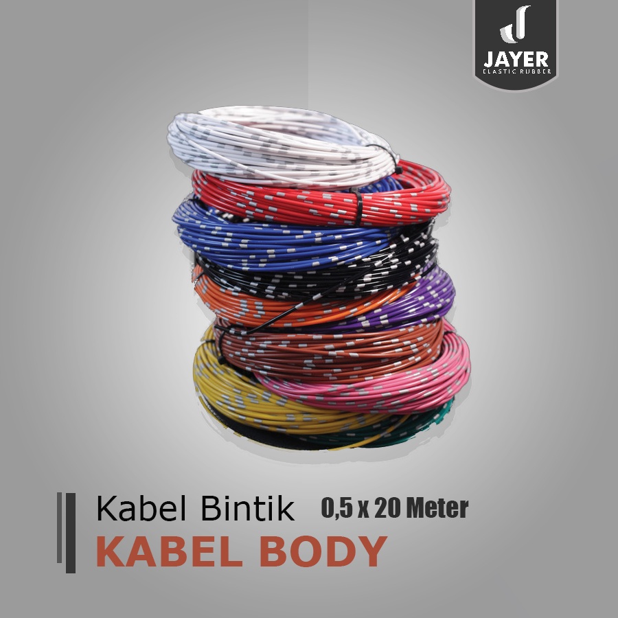 Kabel Roll Bintik / Kabel body Motor / Kabel Variasi lampu otomotif 0,5  X 20 METER